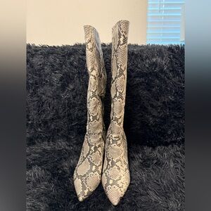 Snakeskin Pattern Boots